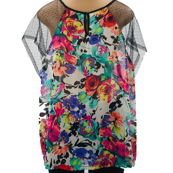 Forever 21 Floral Sheer Blouse - Picture 3 of 5